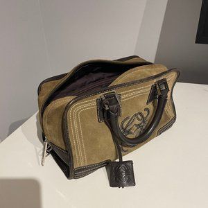 Loewe Amazona Bag Stitched Suede 28